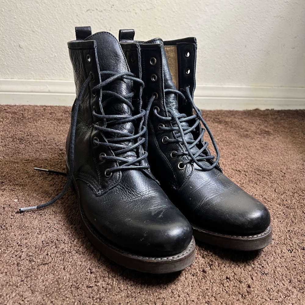 Frye Black combat boots